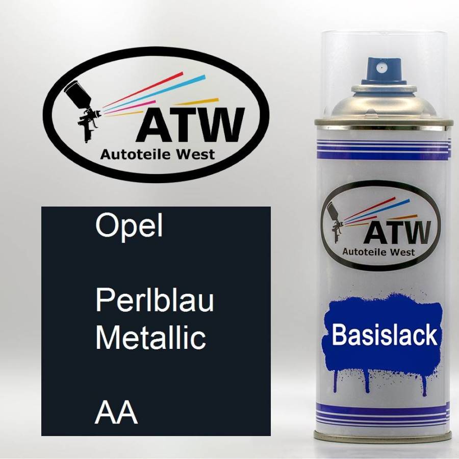 Opel, Perlblau Metallic, AA: 400ml Sprühdose, von ATW Autoteile West.